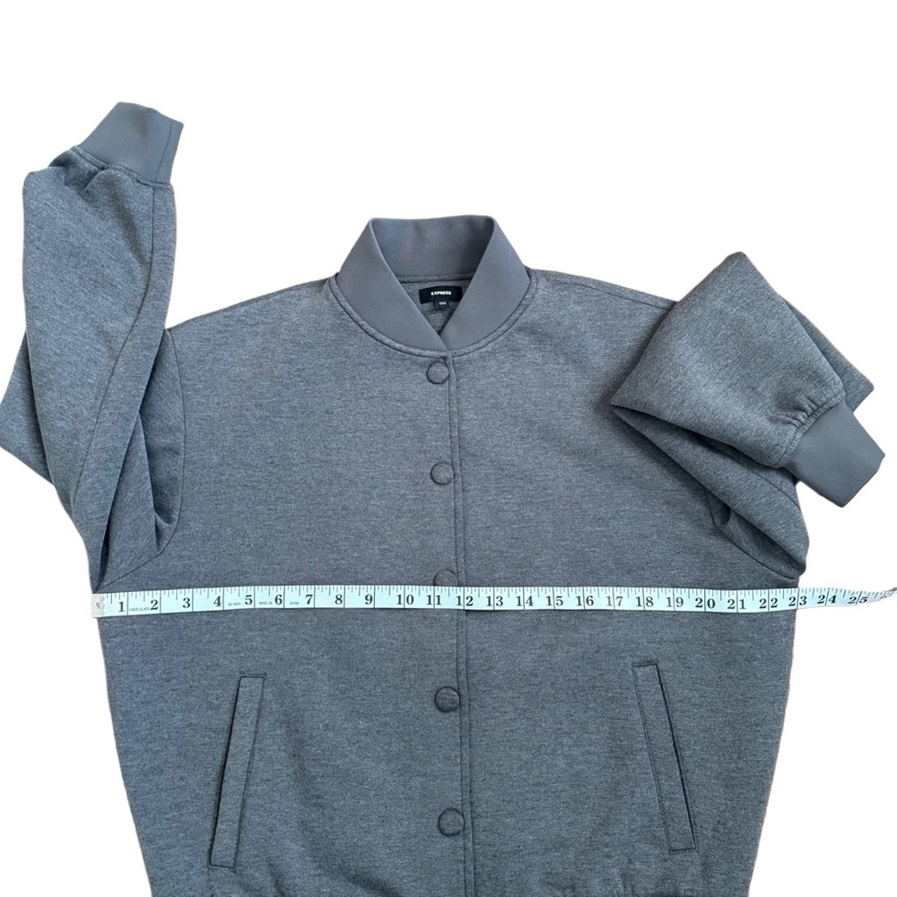 Express Gray Classic Coord Set Button-Up Tracksui… - image 10